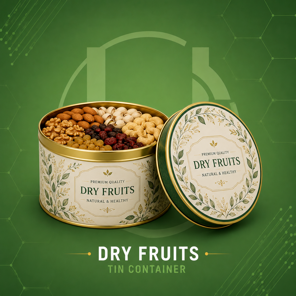 Dry Fruits Packaging Tin Containers